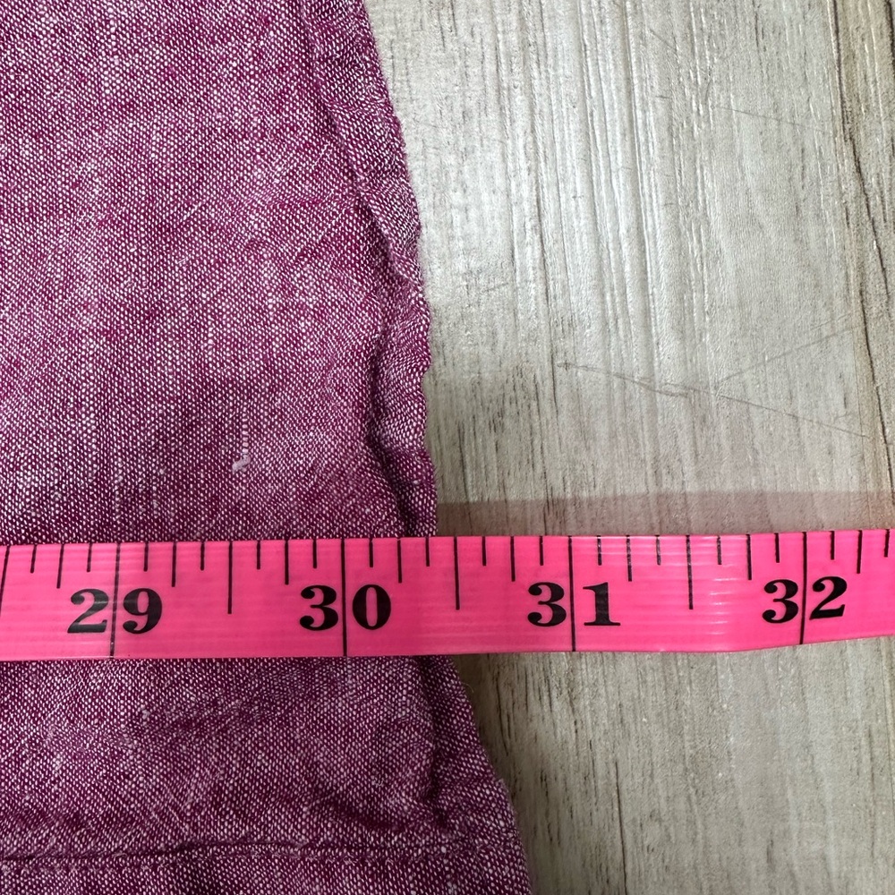 Marc Anthony Heather Pink Linen Blend Button Down Shirt Size XL - Picture 8 of 10